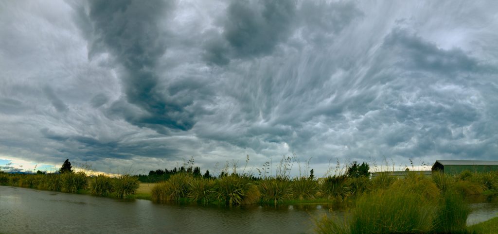 North Westerly Cloud Formation with pond